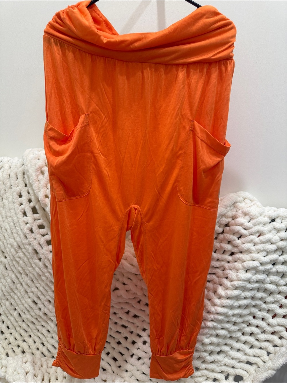 FP Movement by Free People Bright Orange Harem Jogger Pants with Pockets - Picture 2 of 6